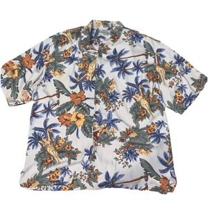 Vintage Tommy Bahama 100% Silk Hawaiian Shirt Men's Size Xl